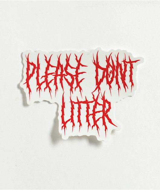 iDabble VM Metal Don’t Litter Sticker