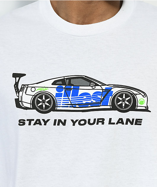illest Stay In Your Lane camiseta blanca
