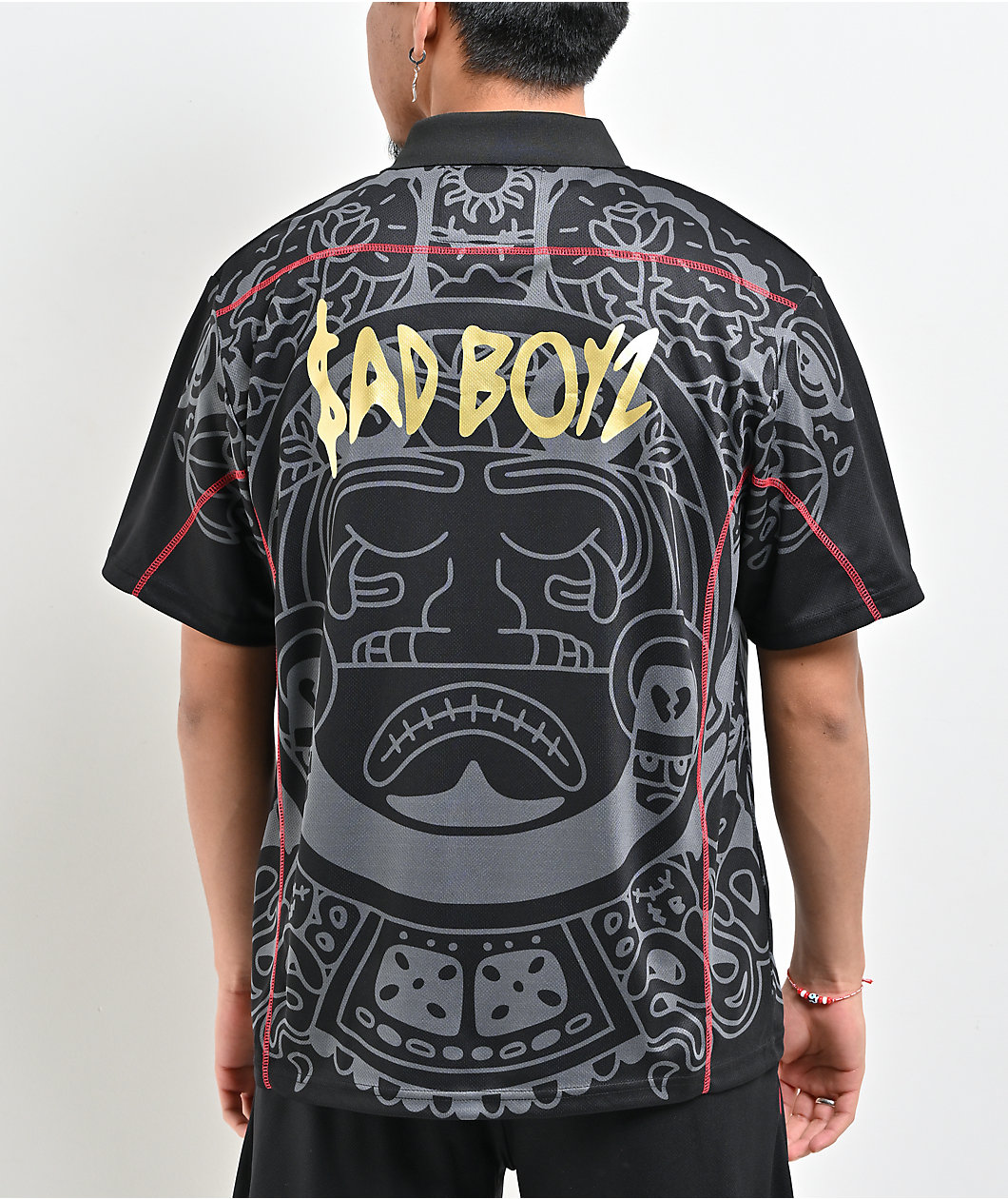SAD BOYZ $AD BOYZ by Junior H Black Mesh Soccer Jersey | MainPlace