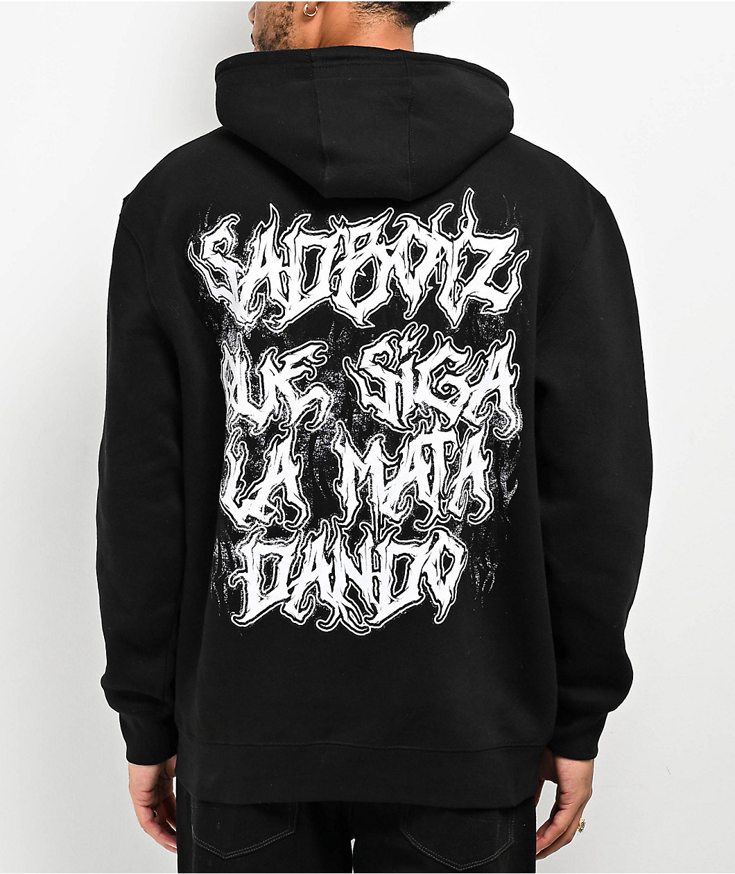 $AD BOYZ  by Junior H Eyes Black Hoodie