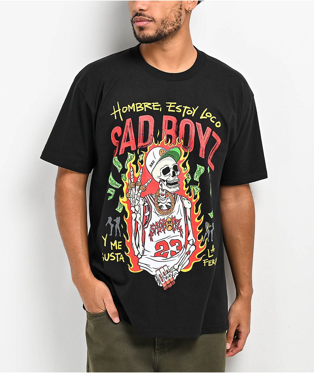 $AD BOYZ by Junior H Loco Black T-Shirt