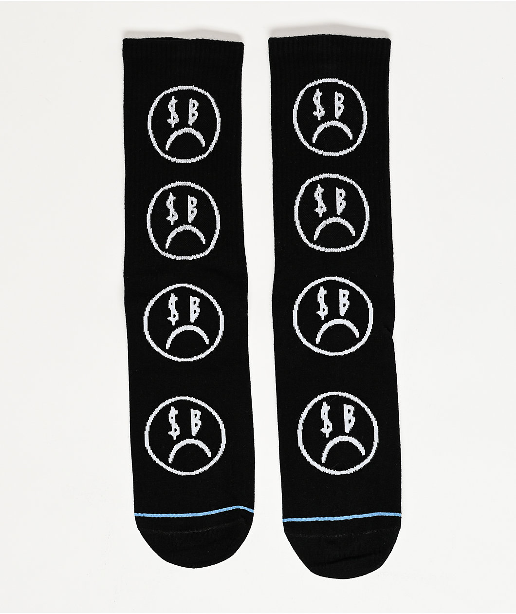 $AD BOYZ By Junior H Logo Black Crew Socks