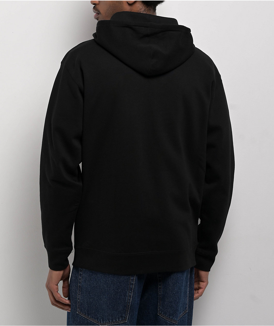 $AD BOYZ By Junior H Rhinestone Logo Black Zip Hoodie