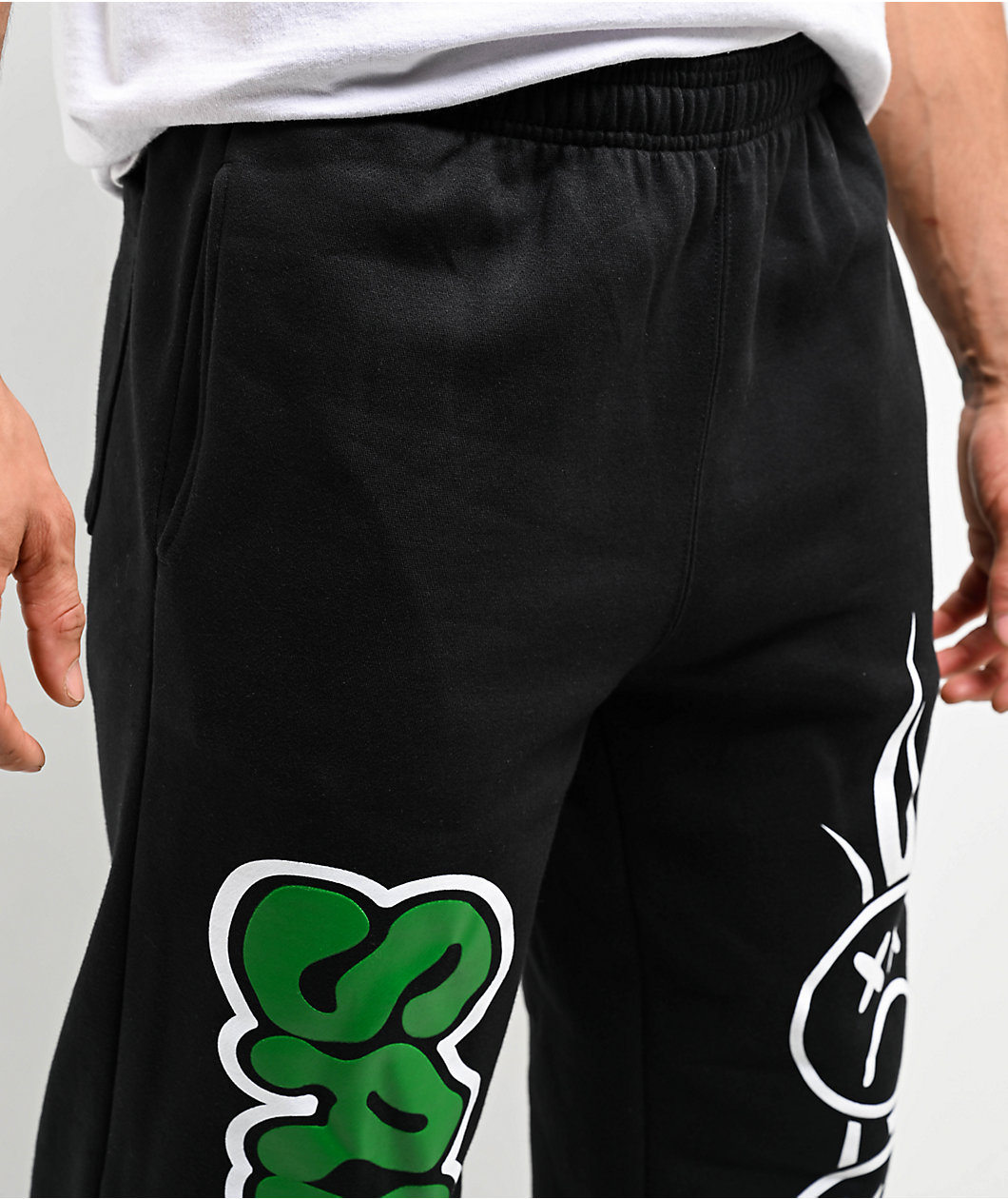 $AD BOYZ By Junior H Web Black Sweatpants