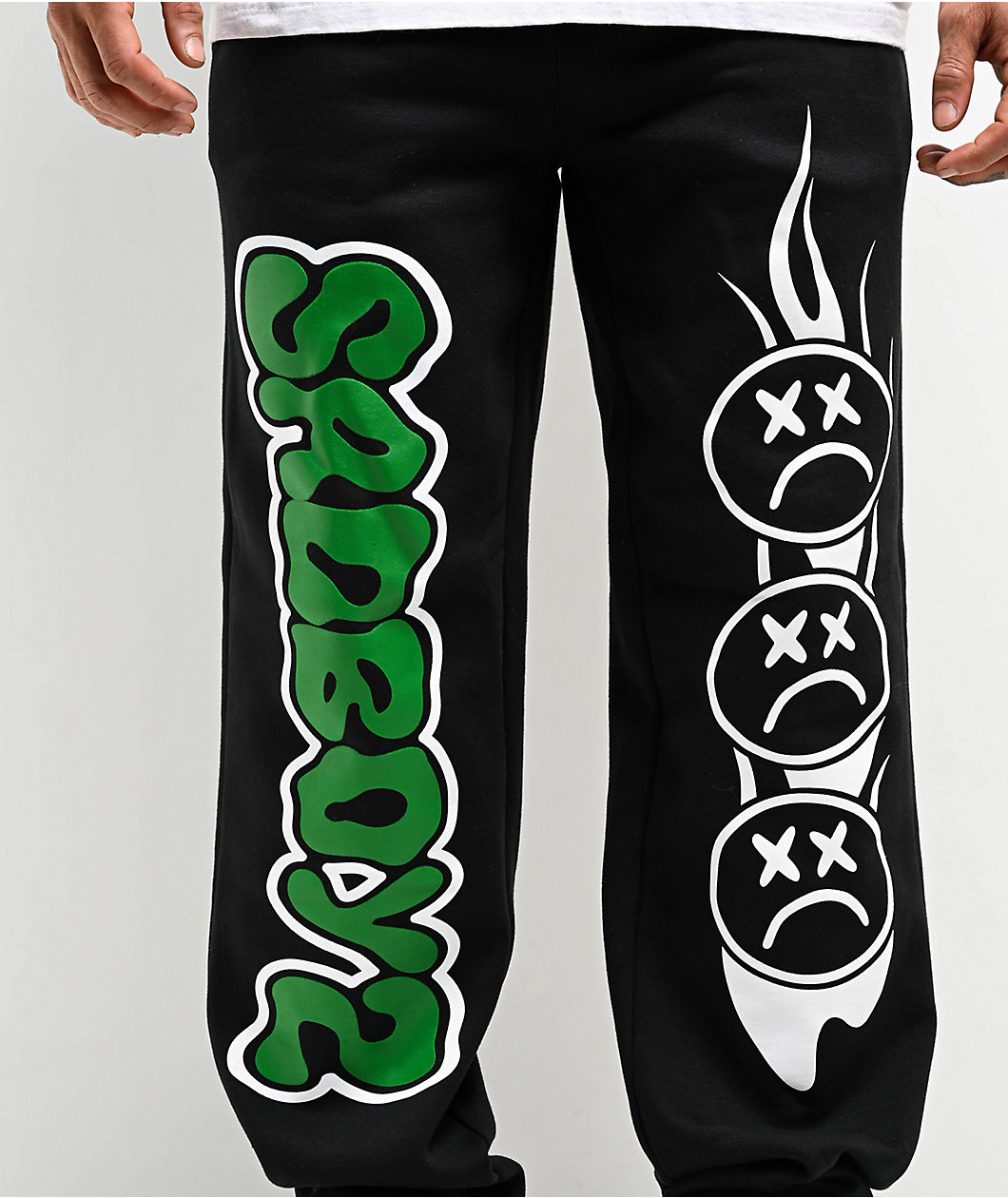 $AD BOYZ By Junior H Web Black Sweatpants