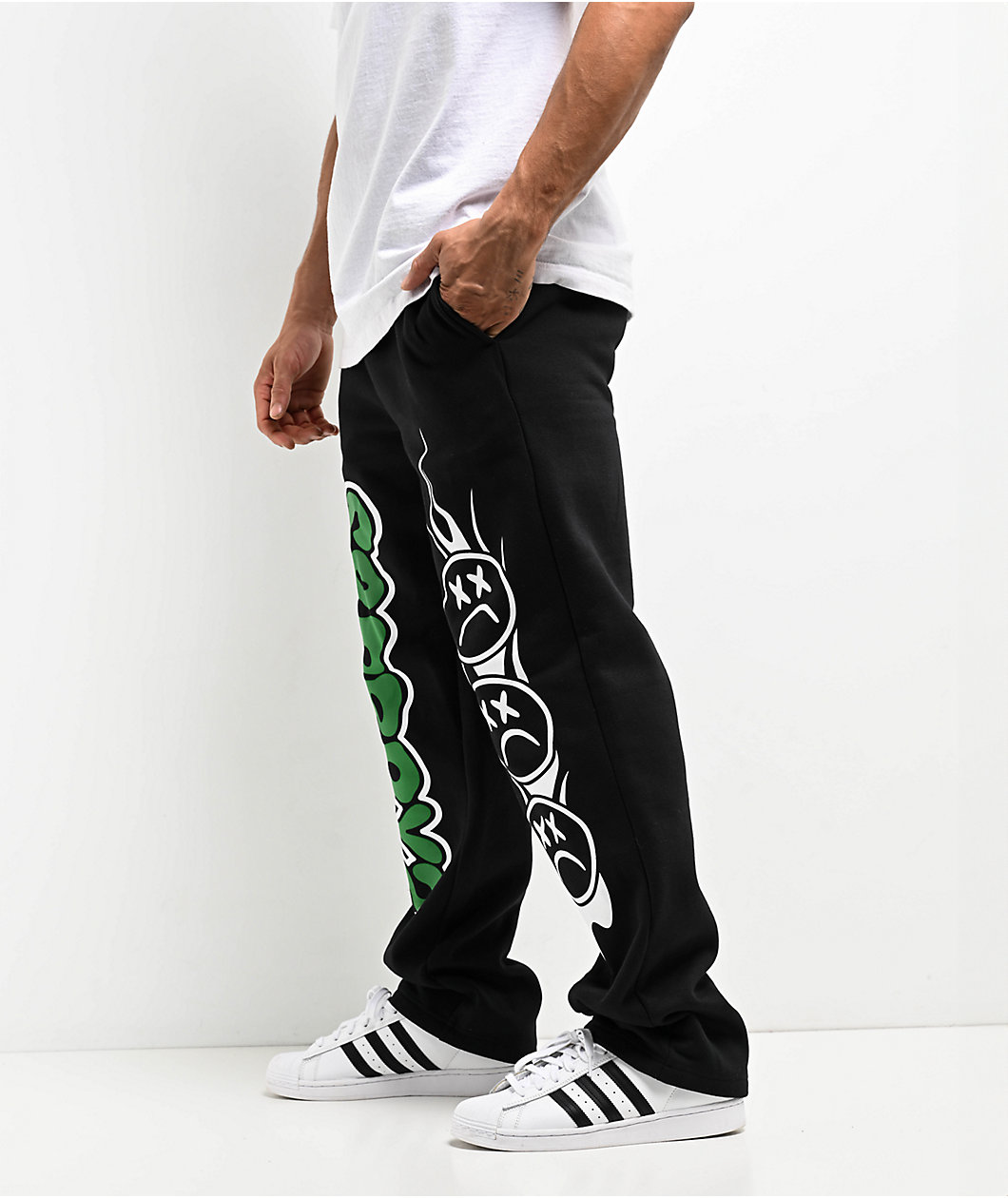 $AD BOYZ By Junior H Web Black Sweatpants