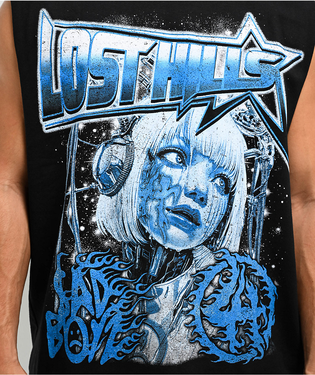 $AD BOYZ by Junior H  X Lost Hills Future Black Tank Top