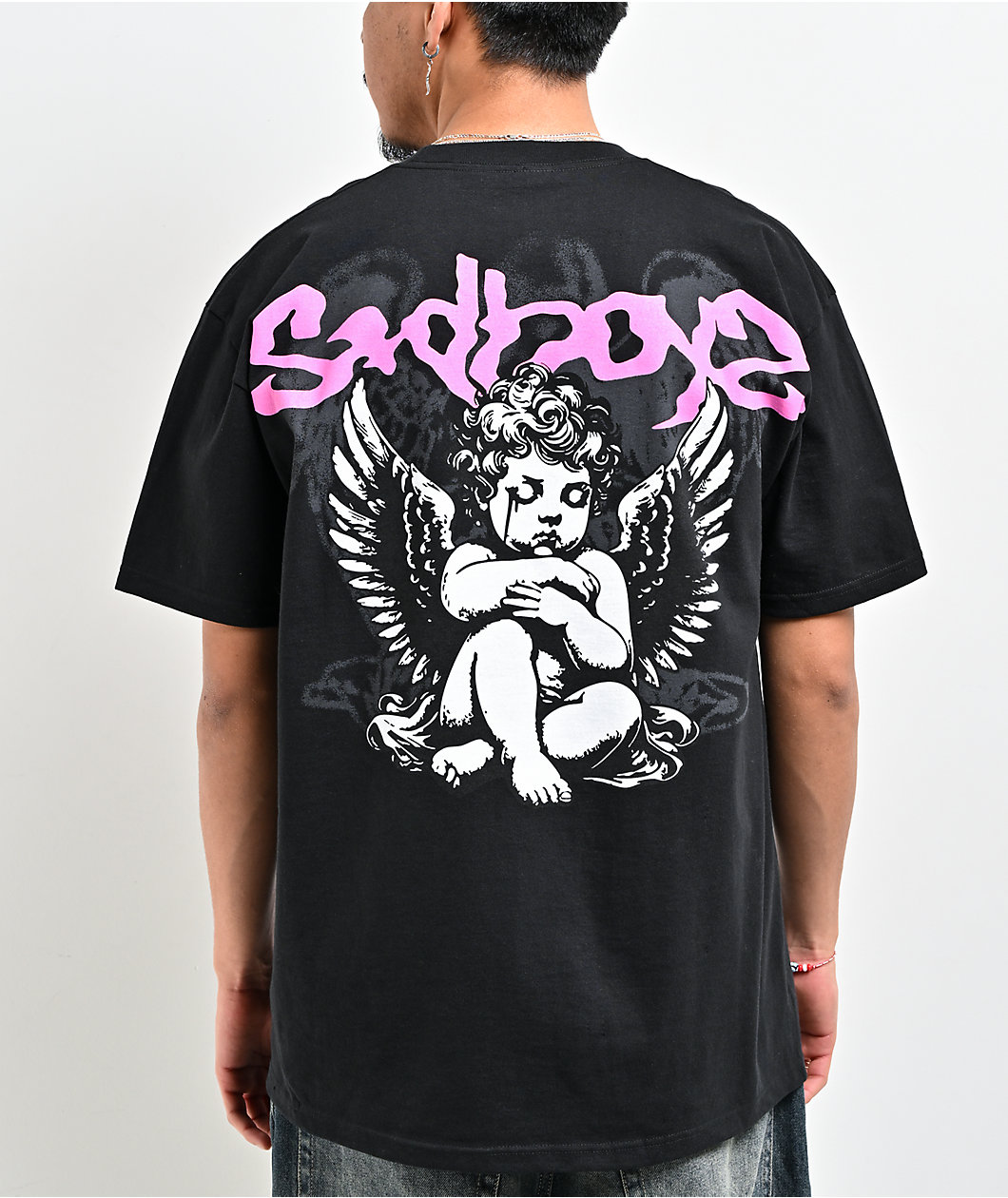$AD BOYZ by Junior H Angel Cry Black T-Shirt