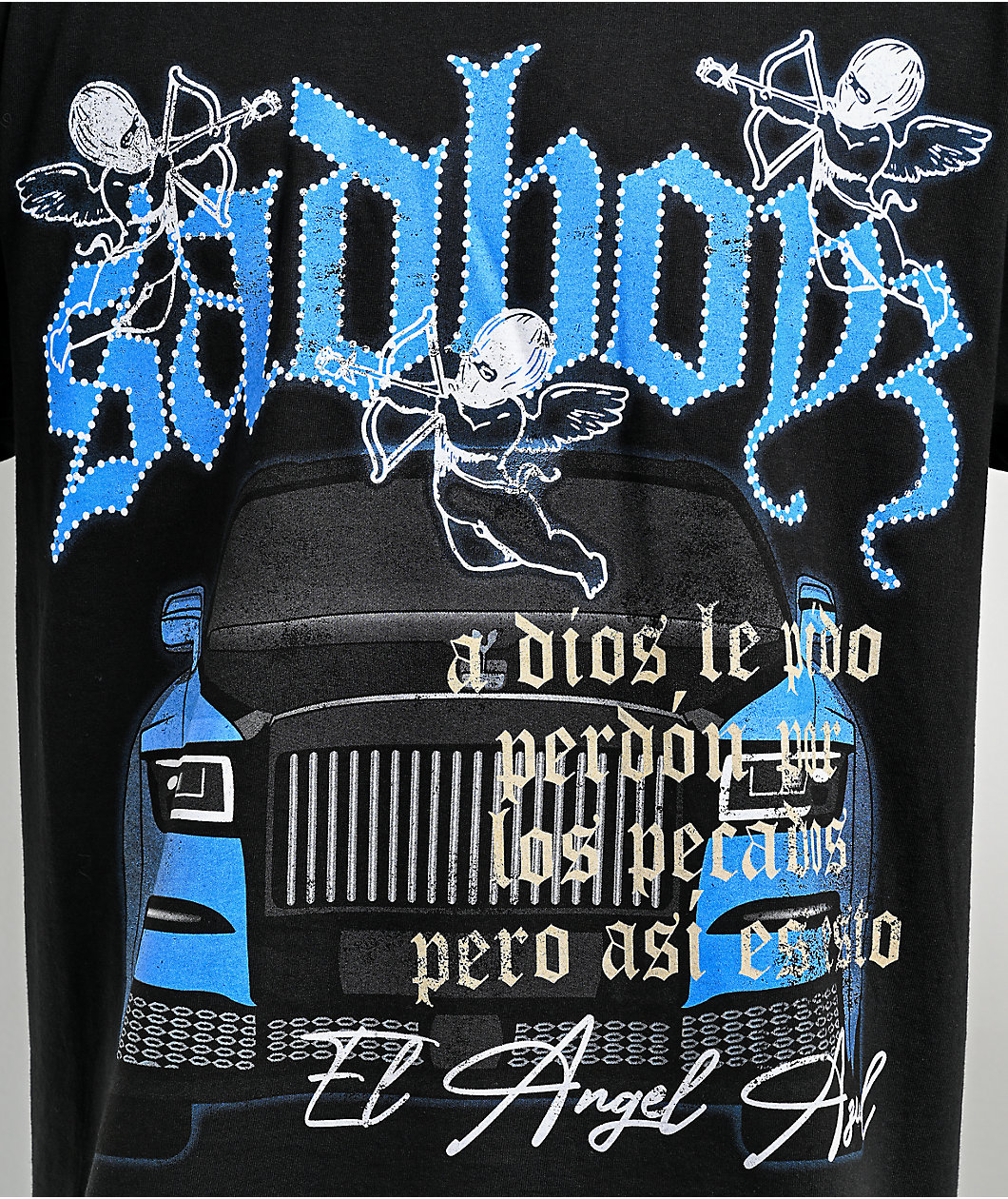 $AD BOYZ by Junior H Angels Black T-Shirt