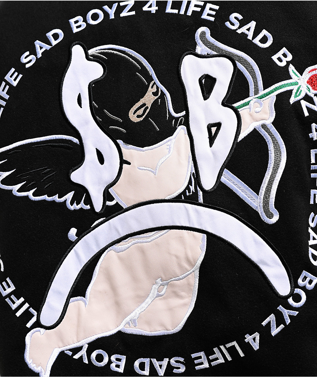 $AD BOYZ by Junior H Arrows Black & White Varsity Jacket