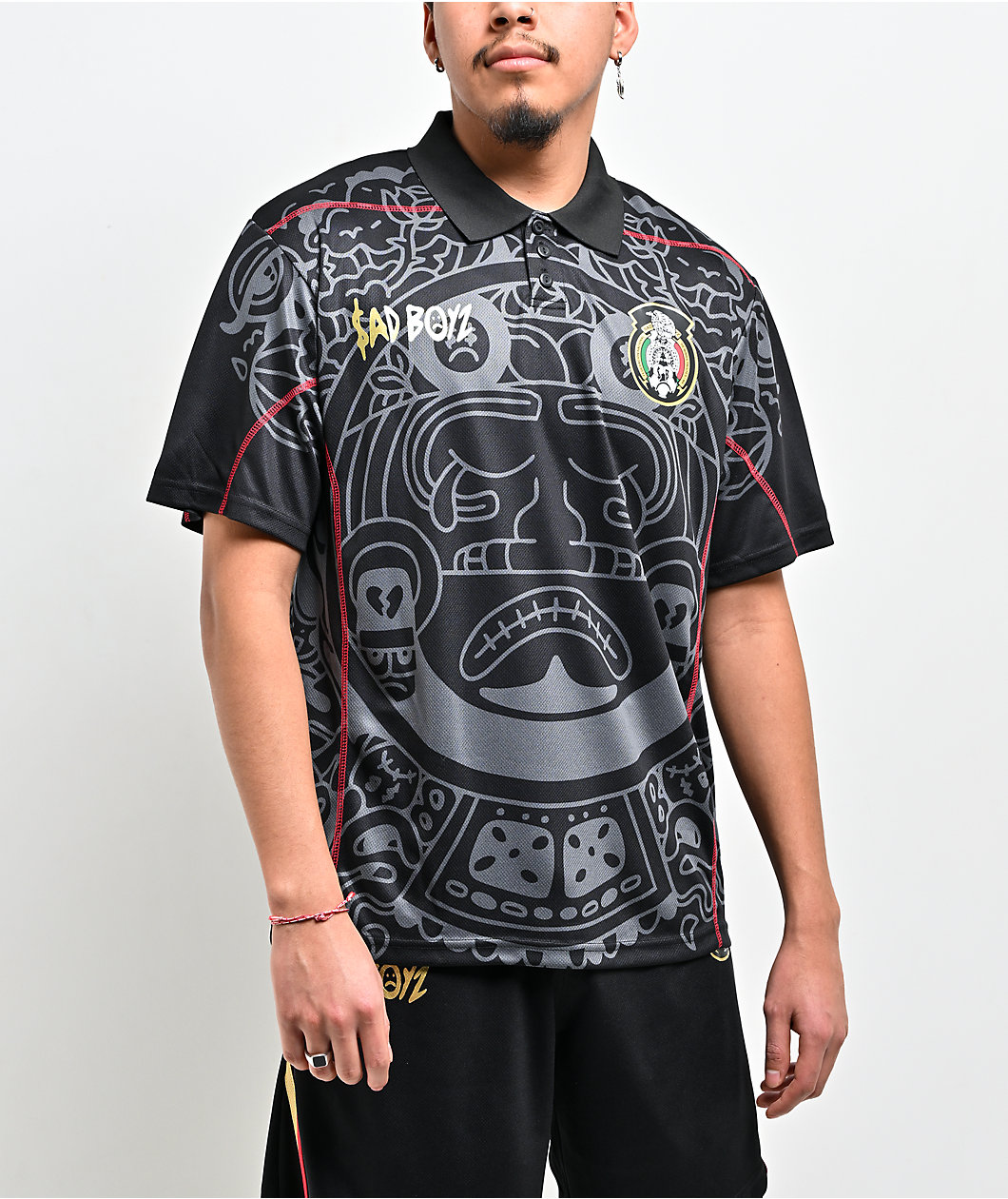 $AD BOYZ by Junior H Black Mesh Soccer Jersey