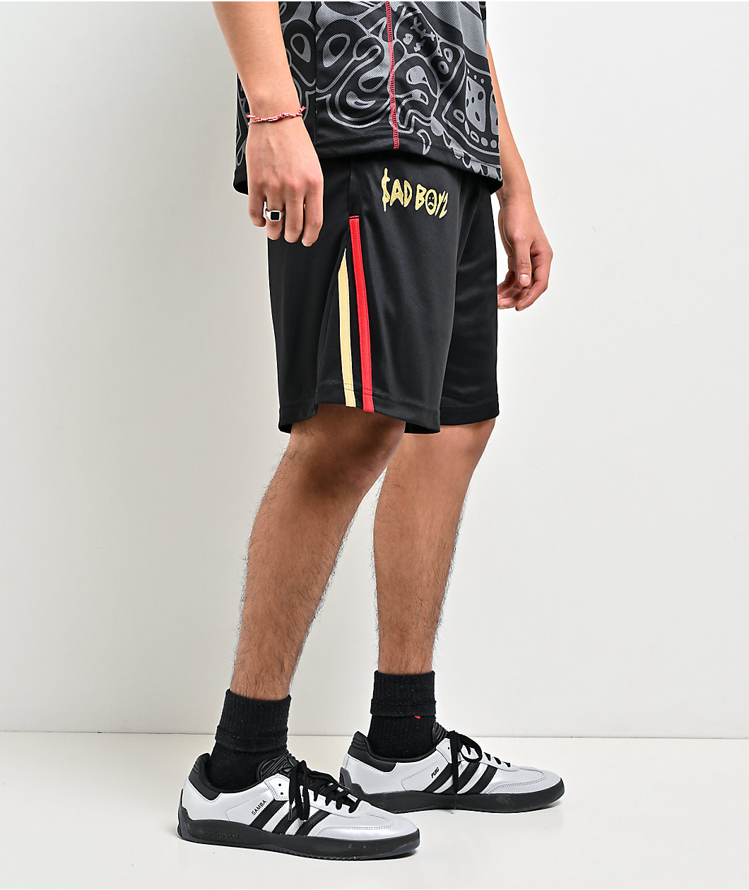 $AD BOYZ by Junior H Black Mesh Soccer Shorts