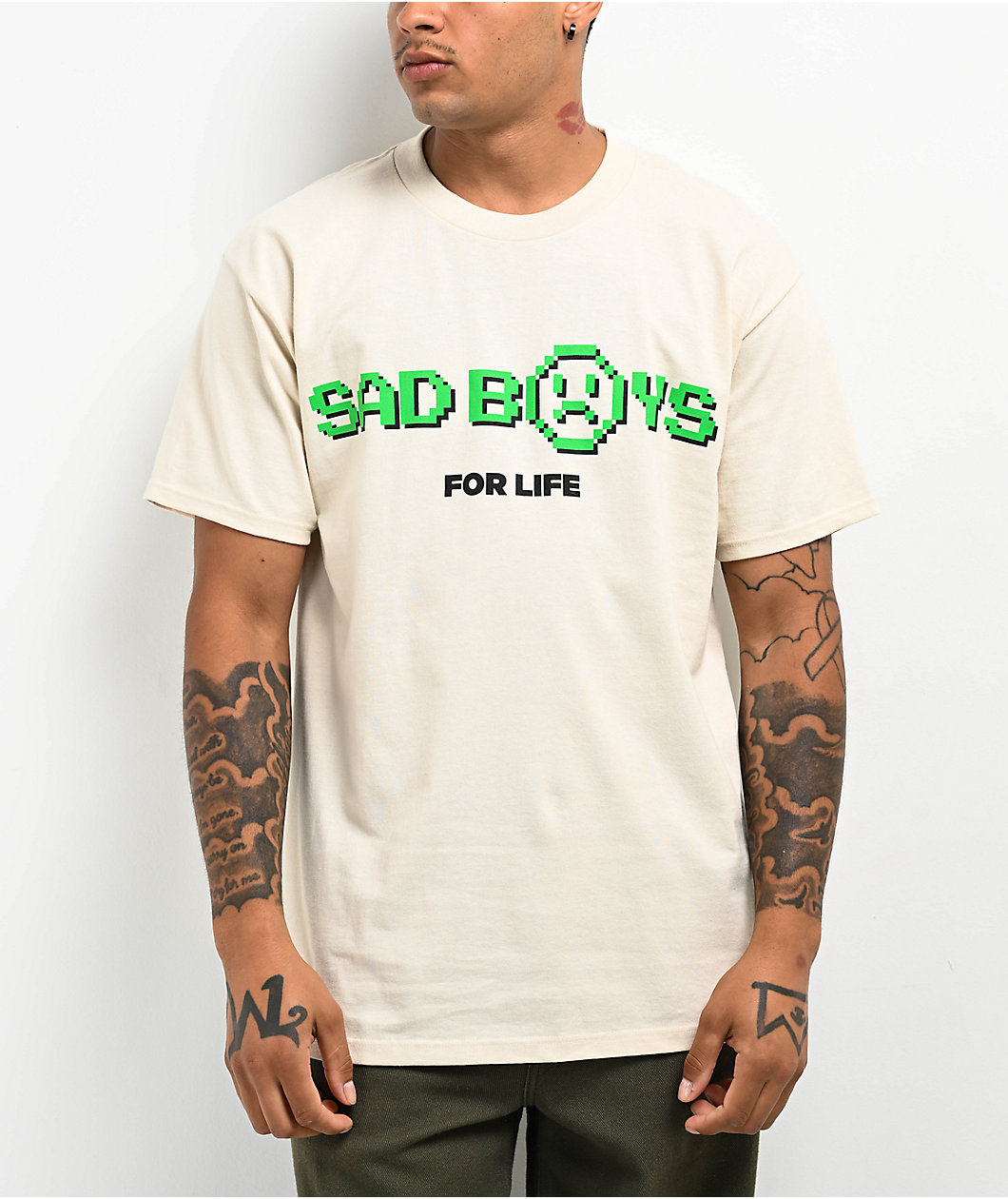 $AD BOYZ by Junior H Bot Natural T-Shirt