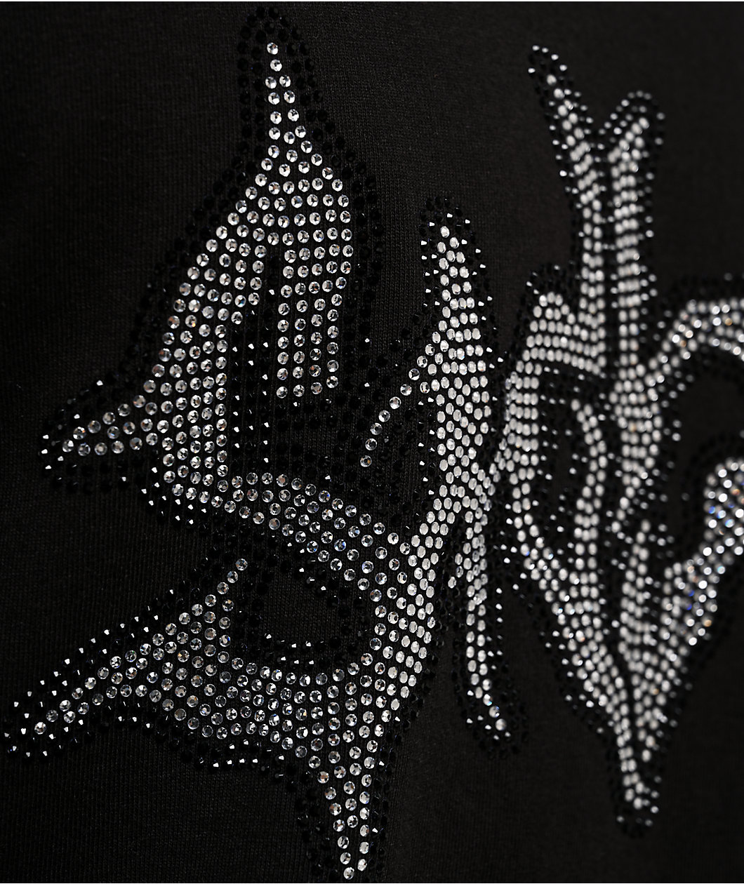 $AD BOYZ by Junior H Broken Heart Wing Rhinestone Black T-Shirt