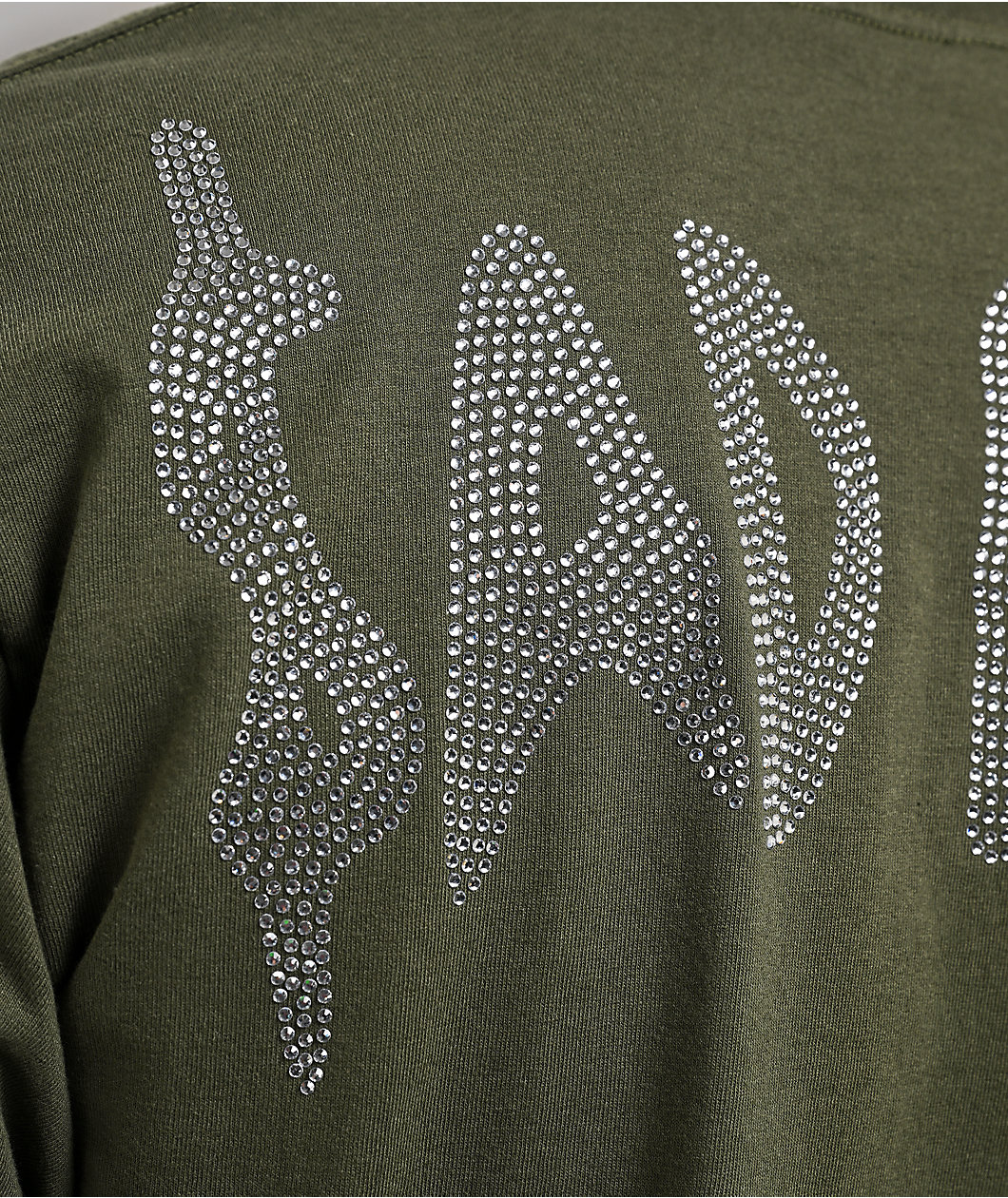 $AD BOYZ by Junior H Cherub Skull Rhinestone Olive T-Shirt