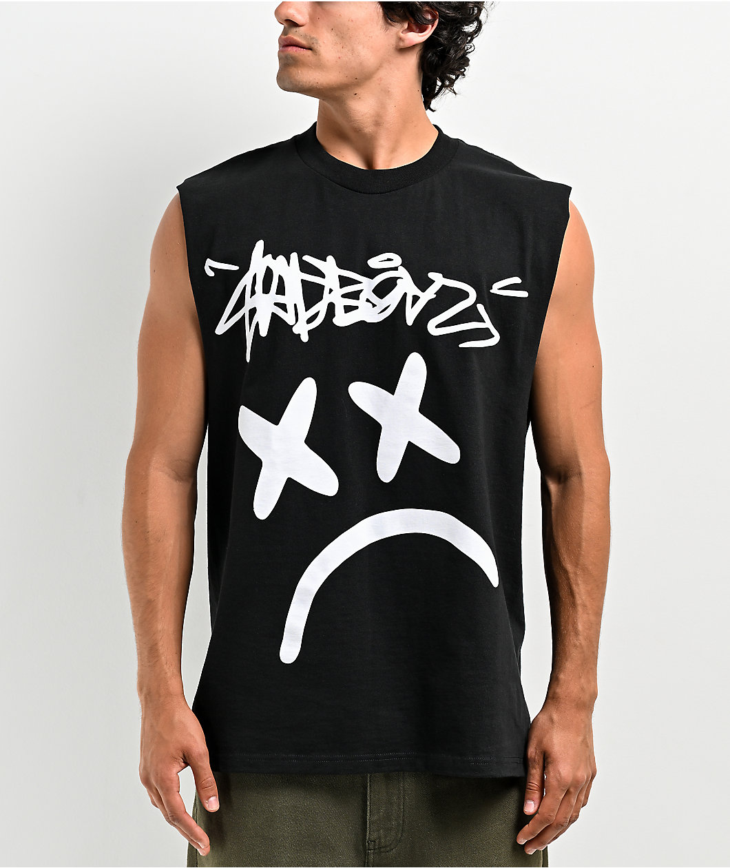 $AD BOYZ by Junior H Face Black Tank Top