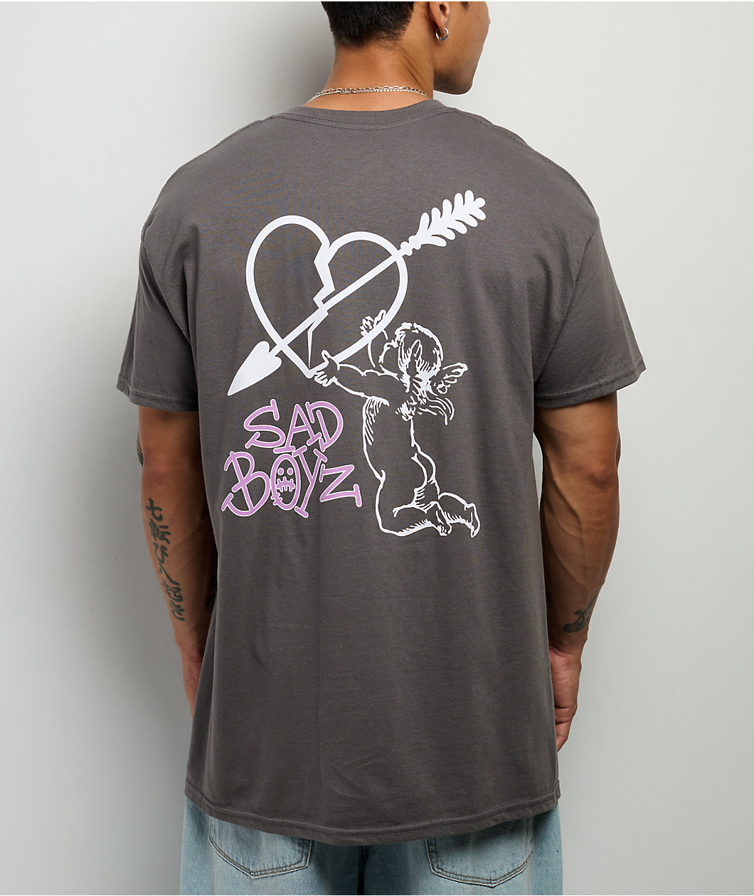 $AD BOYZ by Junior H Graf Boyz Charcoal T-Shirt