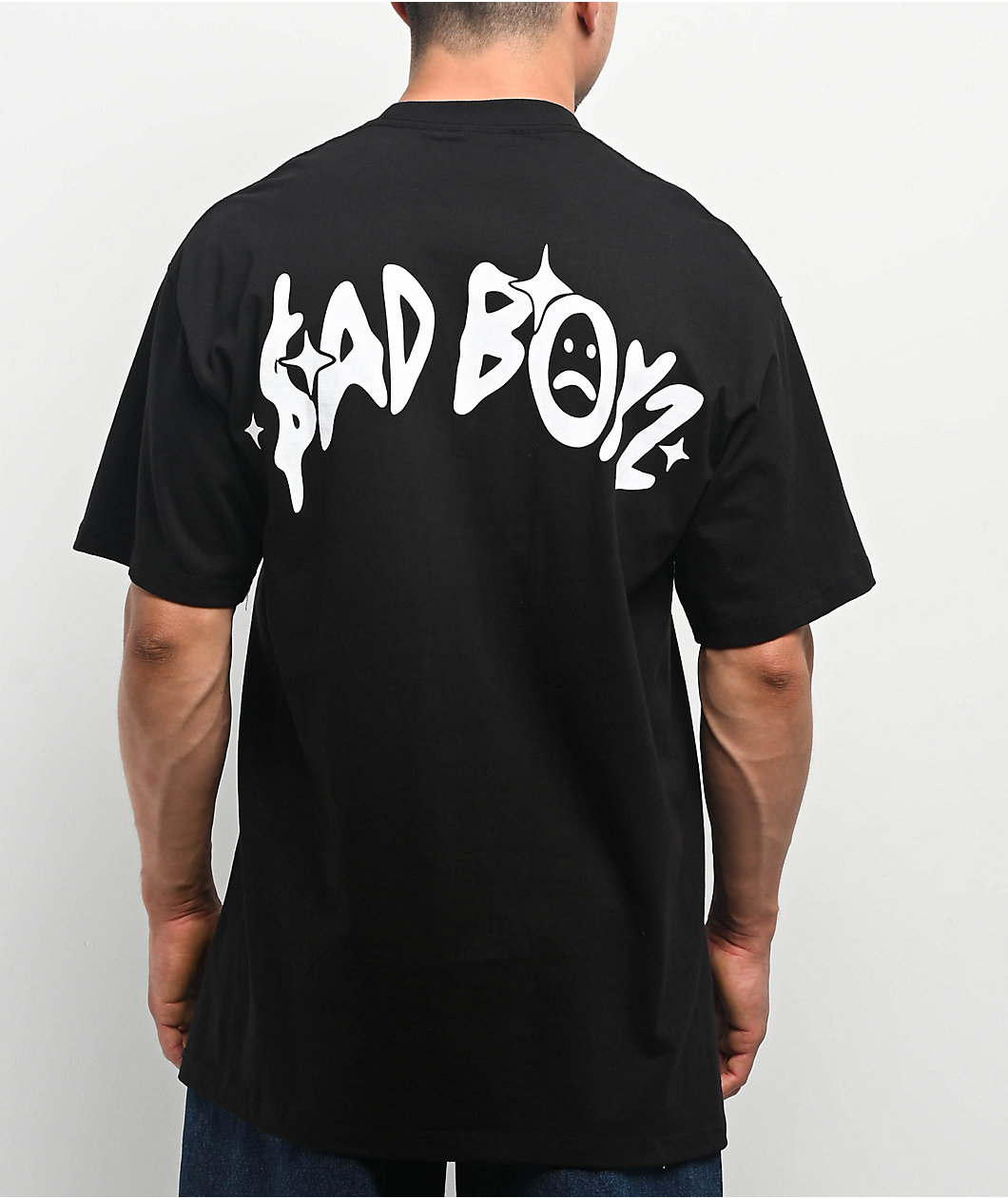 $AD BOYZ by Junior H Half Moon Black T-Shirt