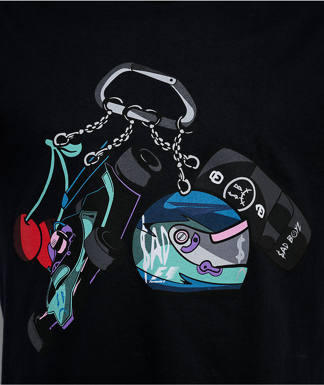 $AD BOYZ by Junior H Key Chain Black T-Shirt