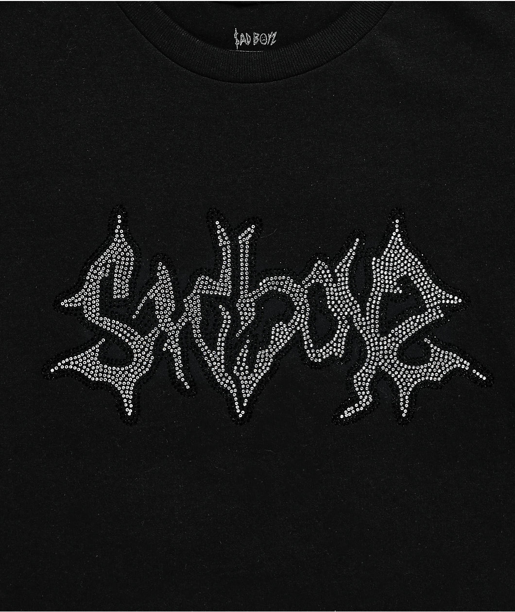 $AD BOYZ by Junior H Kids Broken Heart Rhinestone Black T-Shirt