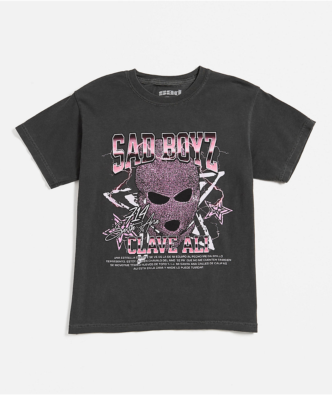 $AD BOYZ by Junior H Kids Clave Ali Charcoal T-Shirt
