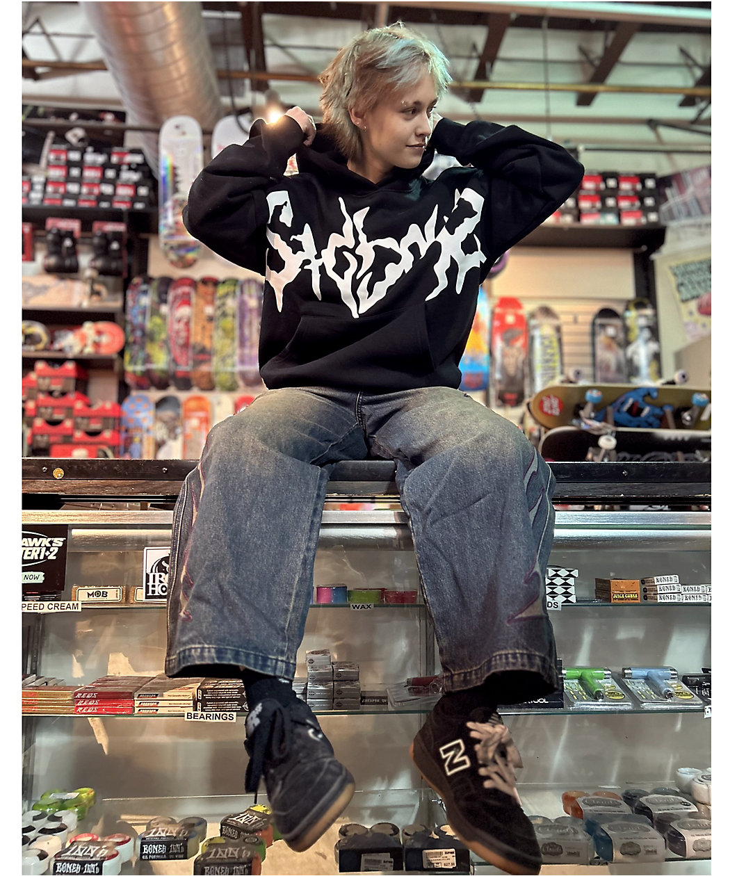 $AD BOYZ by Junior H Logo Black Hoodie