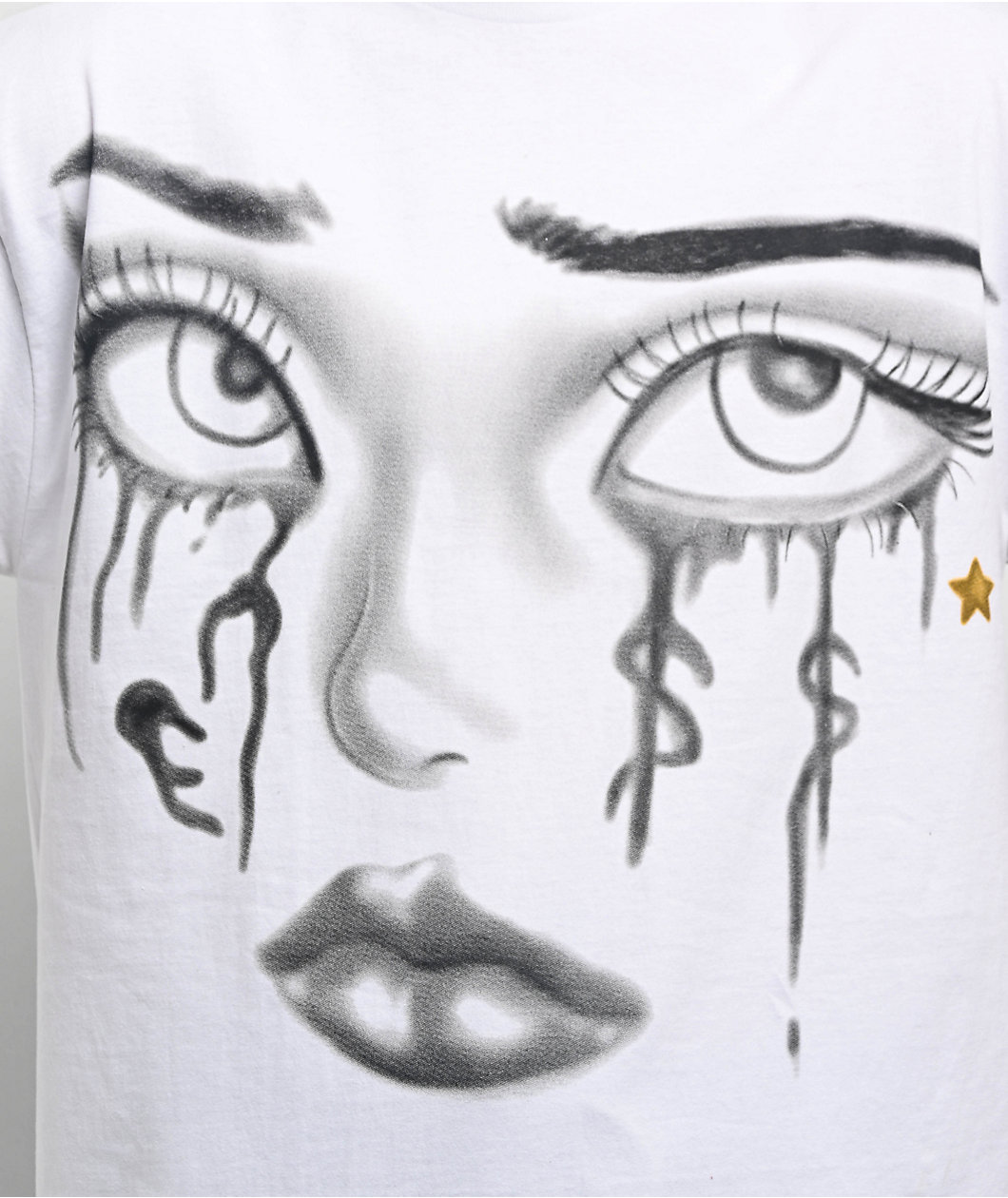 $AD BOYZ by Junior H Love N Money Tears White T-Shirt