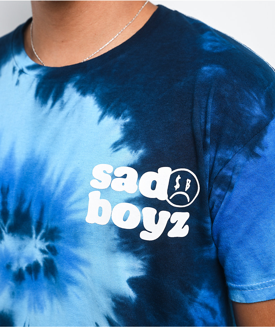 $AD BOYZ by Junior H No Queiro Nada Blue Tie Dye T-Shirt