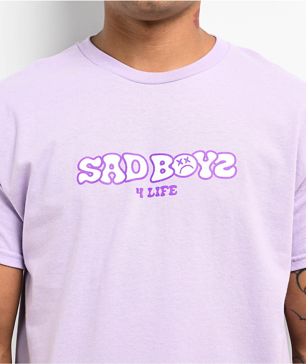 $AD BOYZ by Junior H Positiva Light Purple T-Shirt