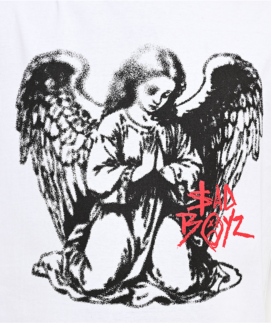 $AD BOYZ by Junior H Praying Angel White T-Shirt