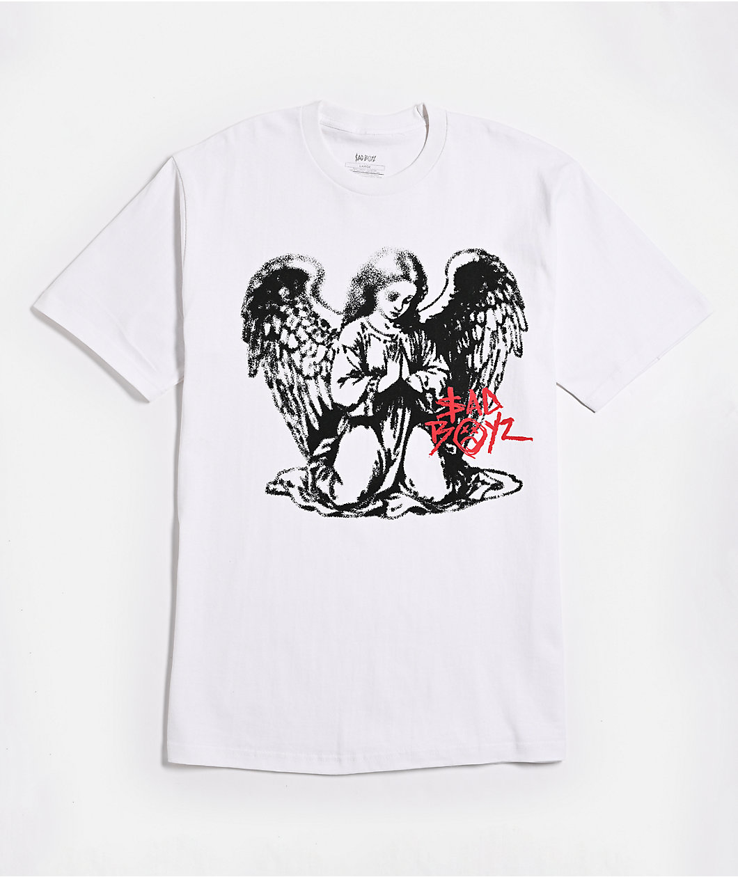 $AD BOYZ by Junior H Praying Angel White T-Shirt