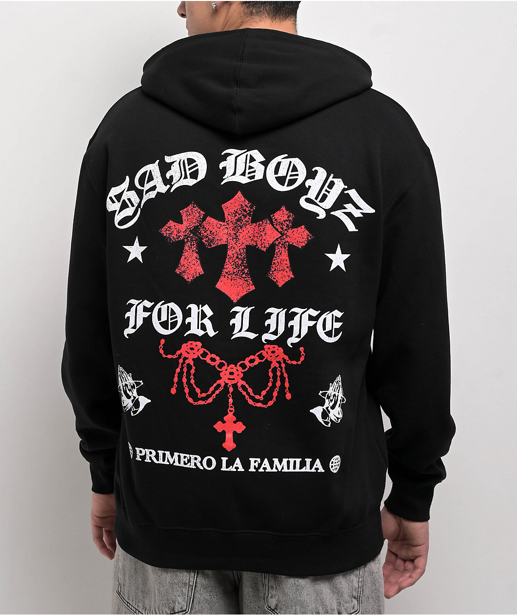 $AD BOYZ by Junior H Primero Black Hoodie