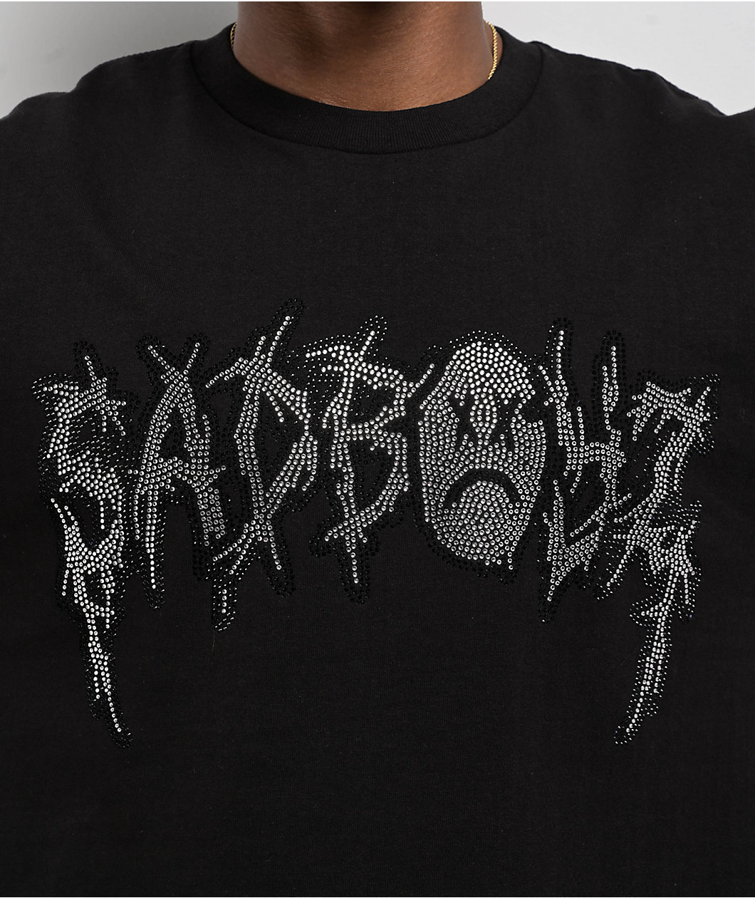 $AD BOYZ by Junior H Rhinestone Logo Black T-Shirt