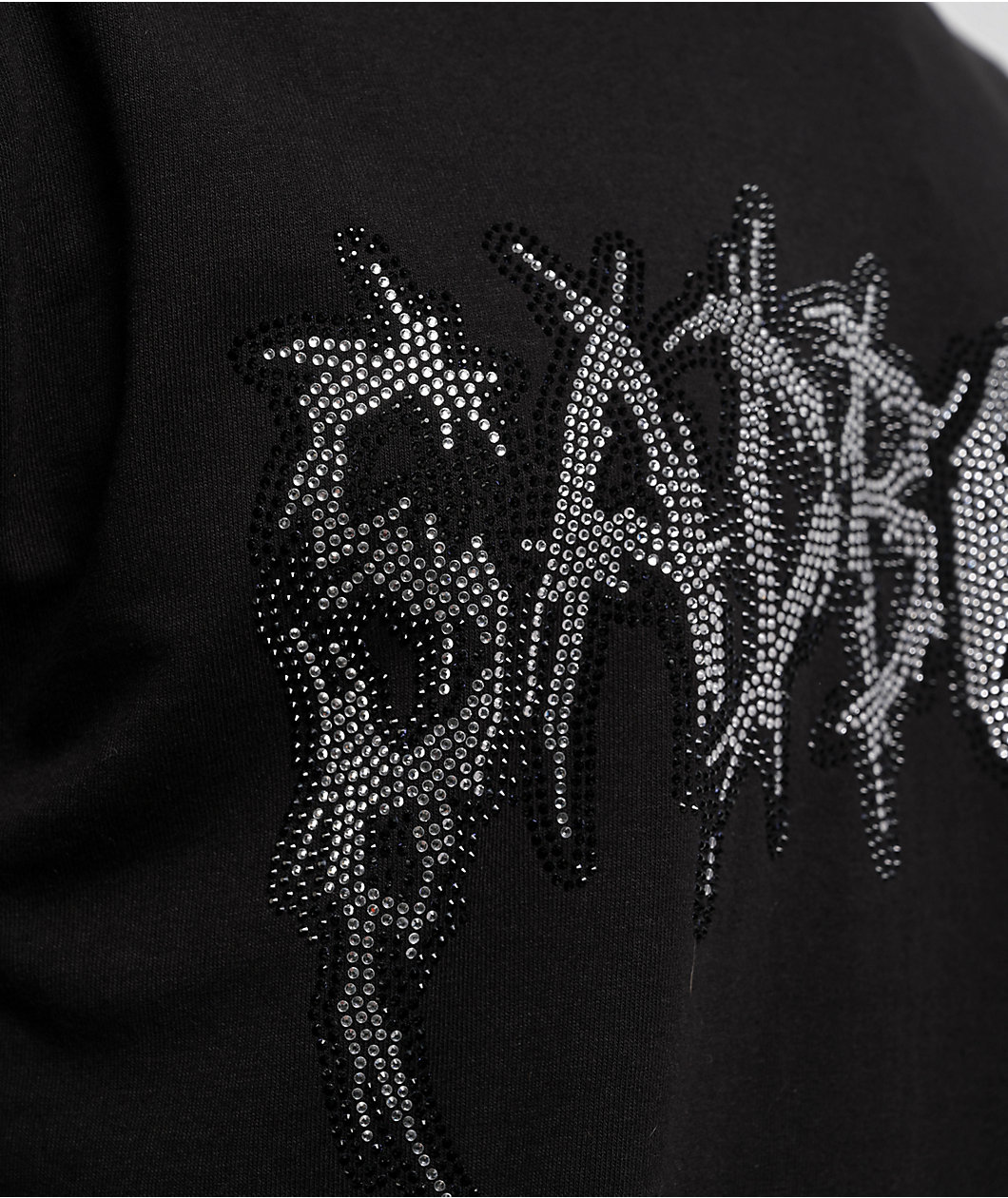 $AD BOYZ by Junior H Rhinestone Logo Black T-Shirt