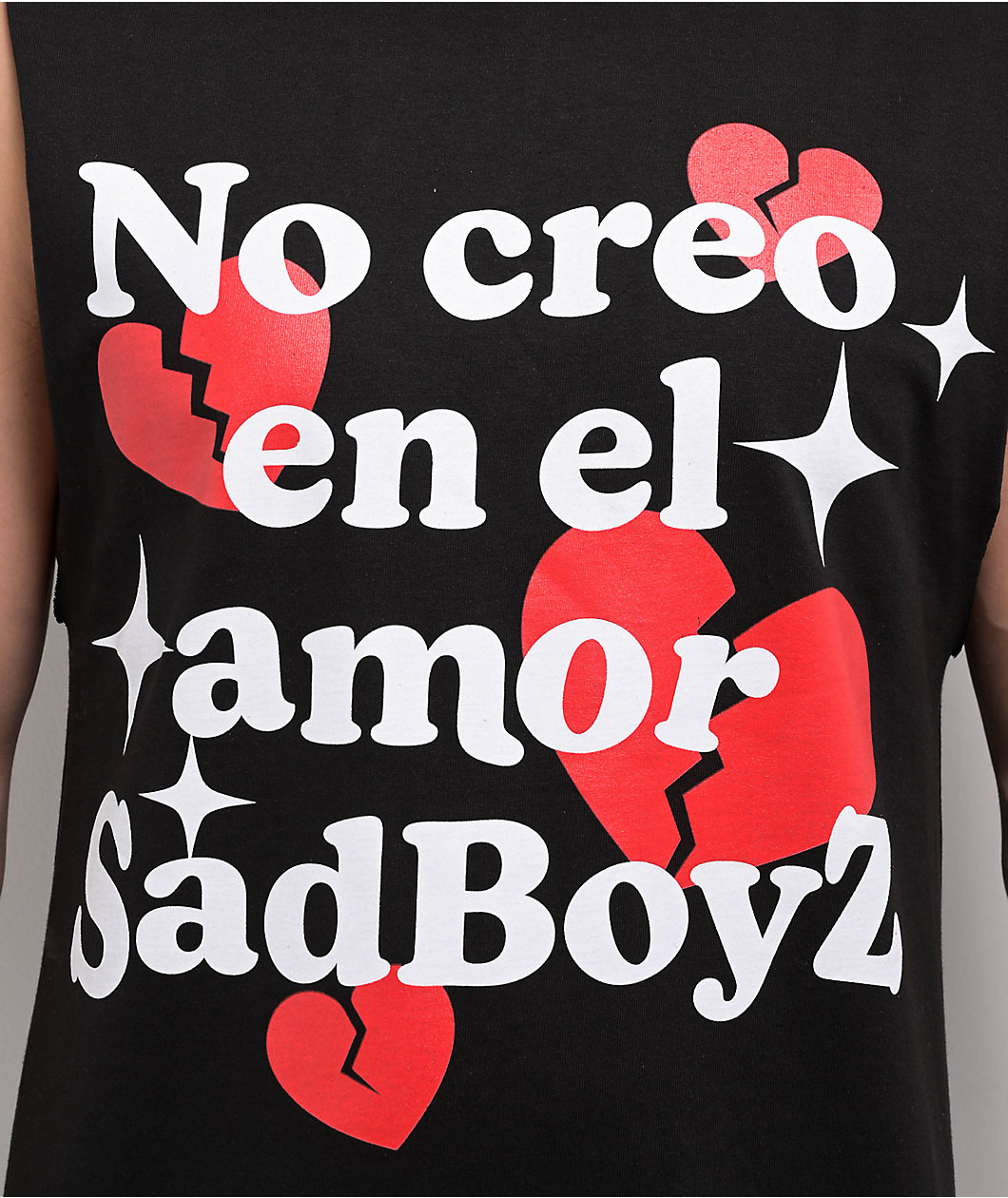 $AD BOYZ by Junior H Rose Black Tank Top