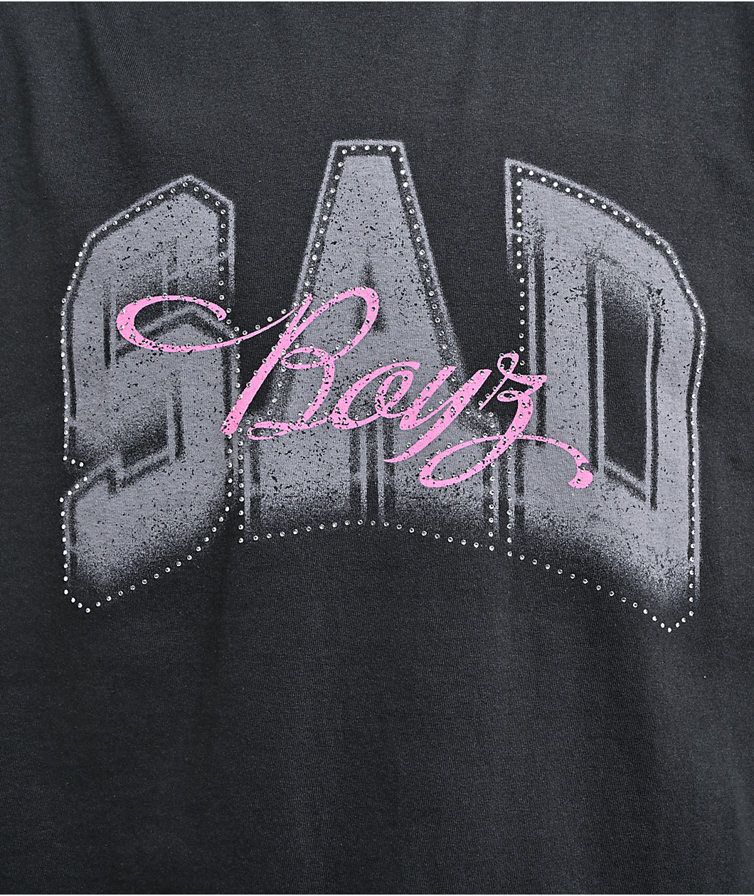 $AD BOYZ by Junior H Sad Stone Black T-Shirt