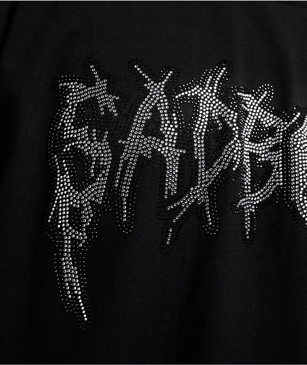 $AD BOYZ by Junior H Sad Wing Rhinestone Black T-Shirt
