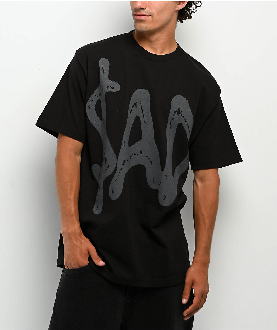 $AD BOYZ by Junior H So So Sad Black T-Shirt