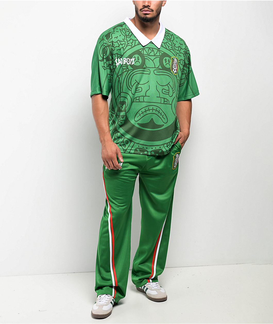 $AD BOYZ by Junior H Soccer Green Track Pants