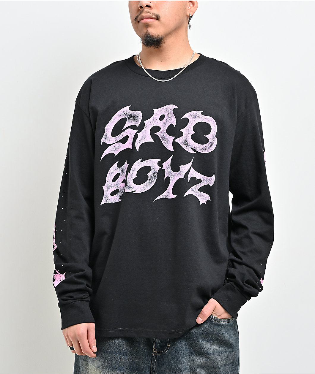 $AD BOYZ by Junior H Star Stone Black Long Sleeve T-Shirt