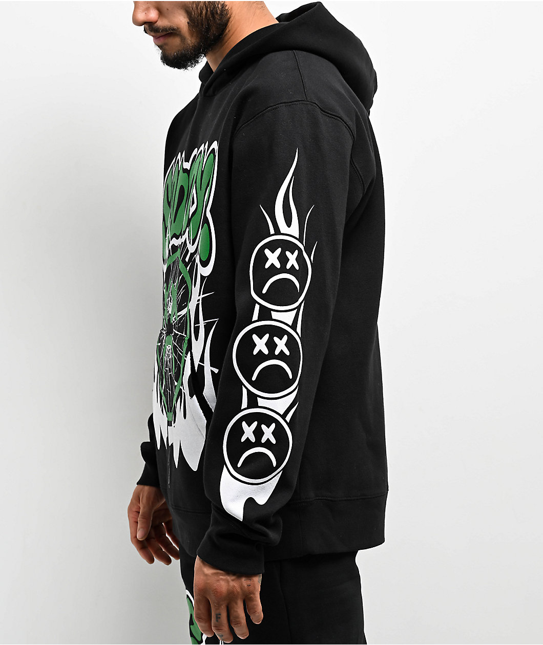 $AD BOYZ by Junior H Web Black Hoodie