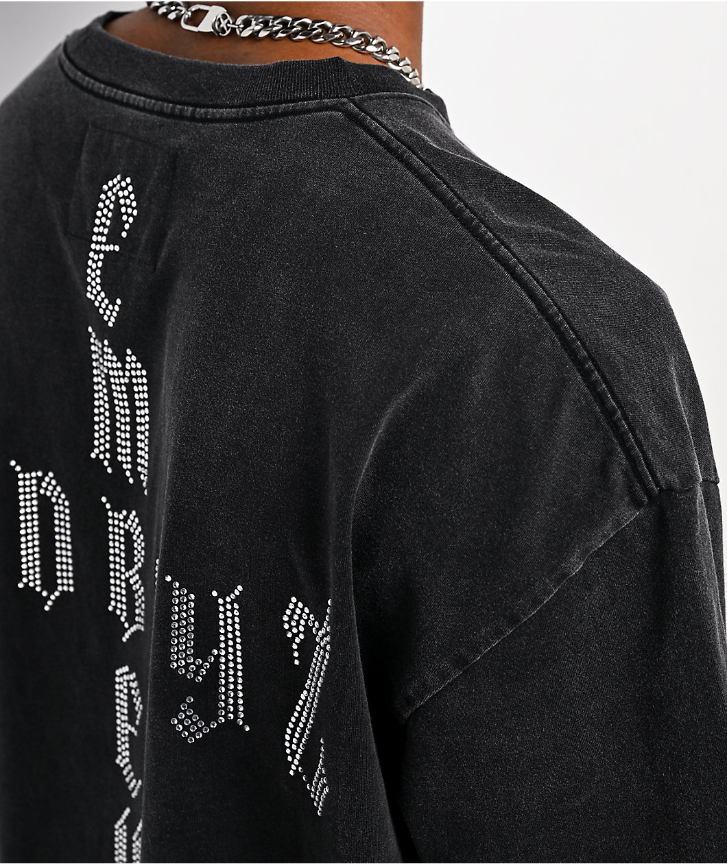 $AD BOYZ by Junior H x Embellish Cross Black Wash T-Shirt