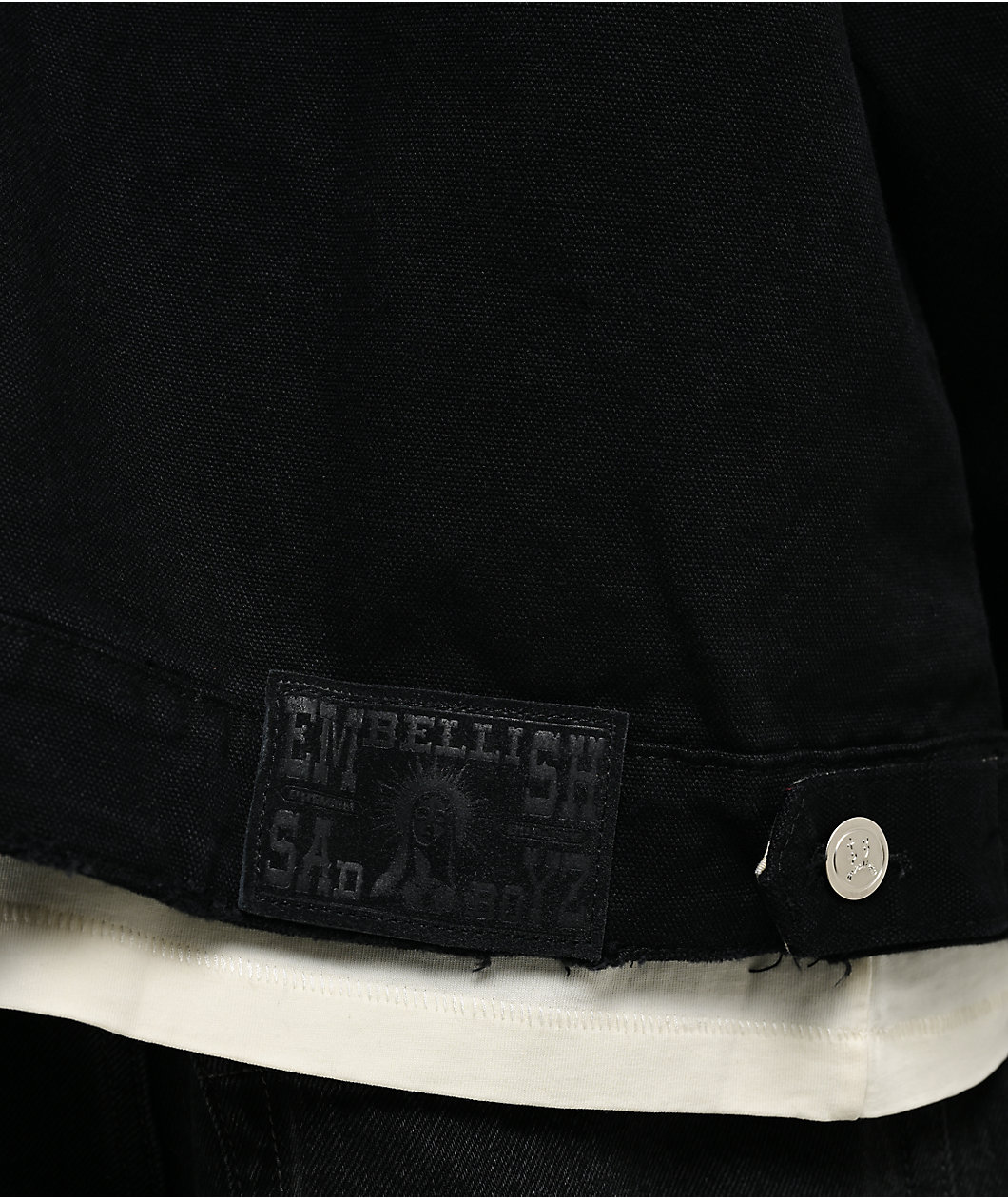 $AD BOYZ by Junior H x Embellish Cross Black Work Jacket