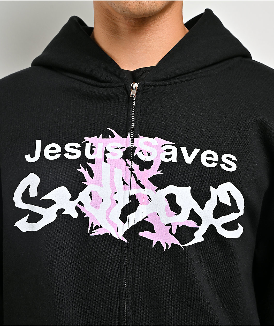 $AD BOYZ by Junior H x RUDE AWAKENINGS Black Zip Hoodie