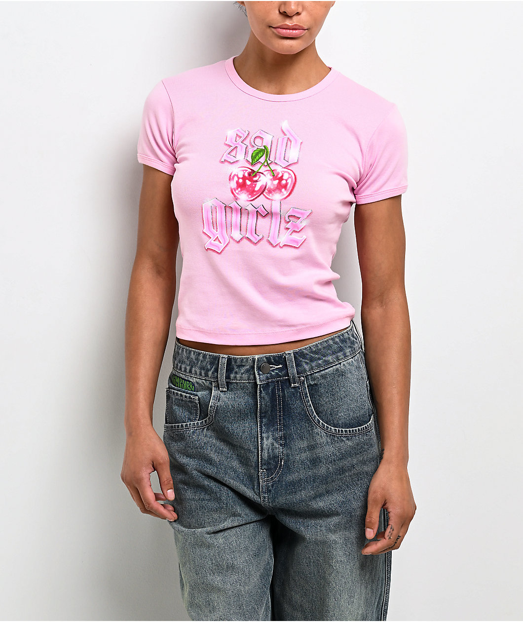 $AD GIRLZ By Junior H Y2K La Cherry Pink T-Shirt