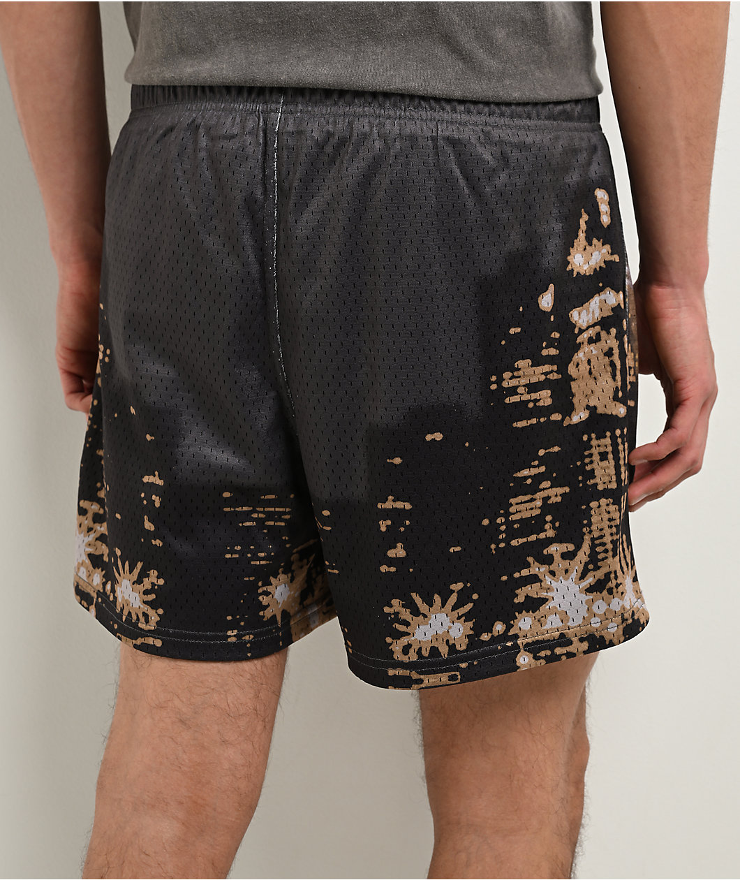 Ninth Hall City Skyline Black Mesh Shorts