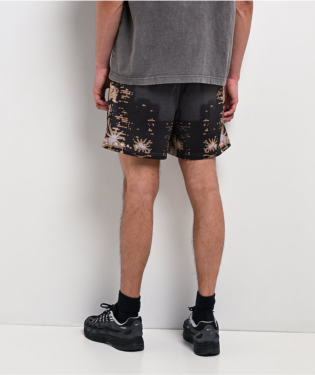 Ninth Hall City Skyline Black Mesh Shorts