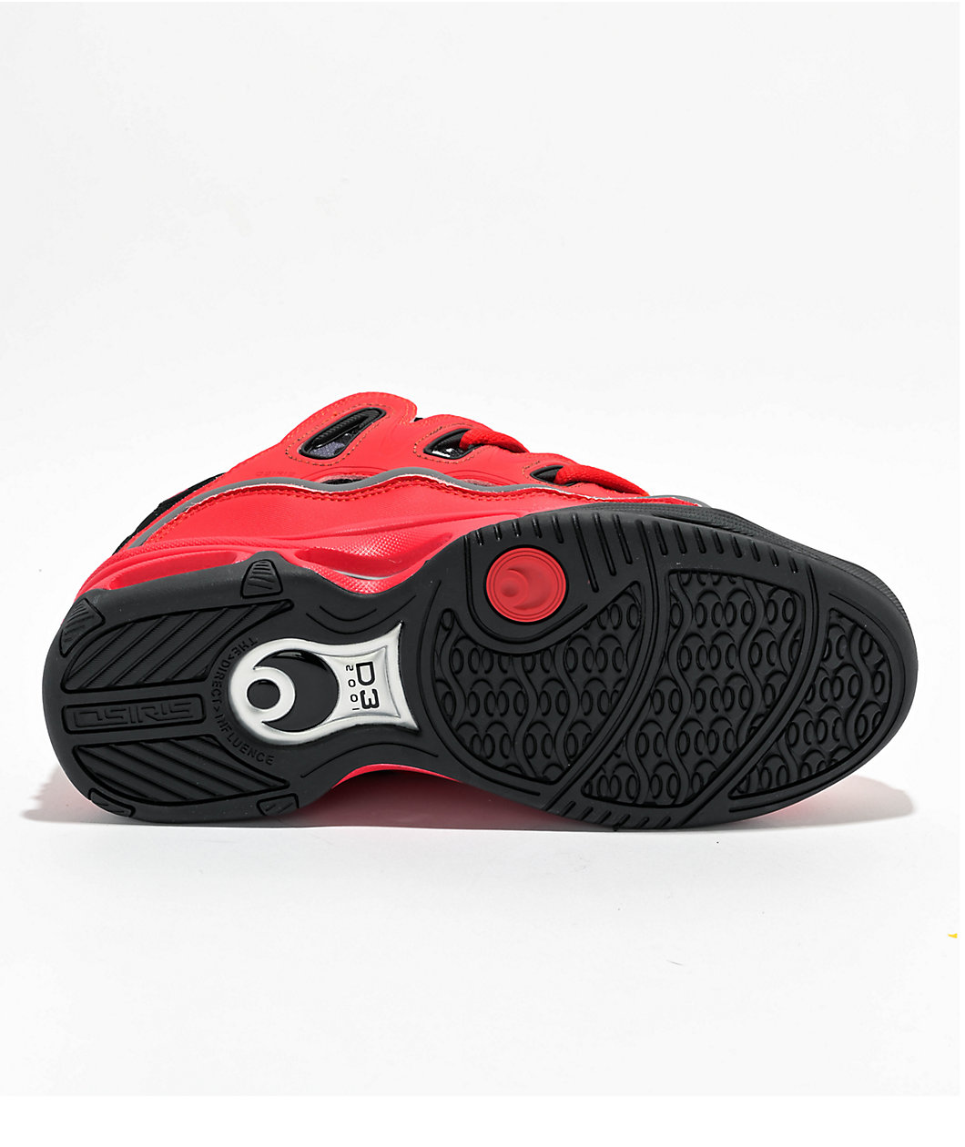  Osiris D3 2001 Red, Grey & Black Skate Shoes