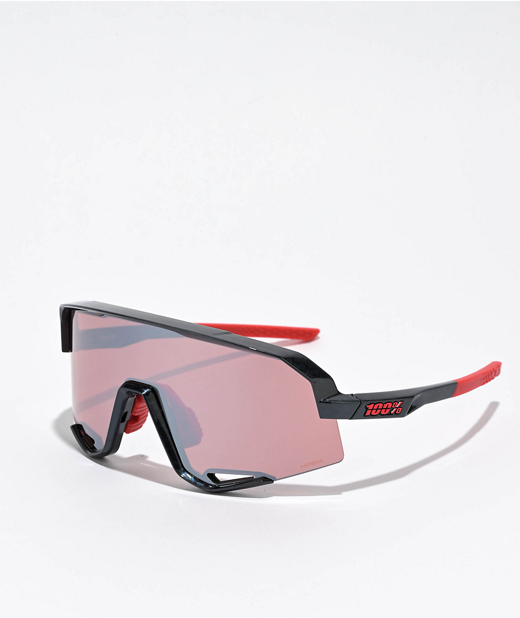 100% Slendale Gloss Carbon Fiber & Crimson Silver Sunglasses