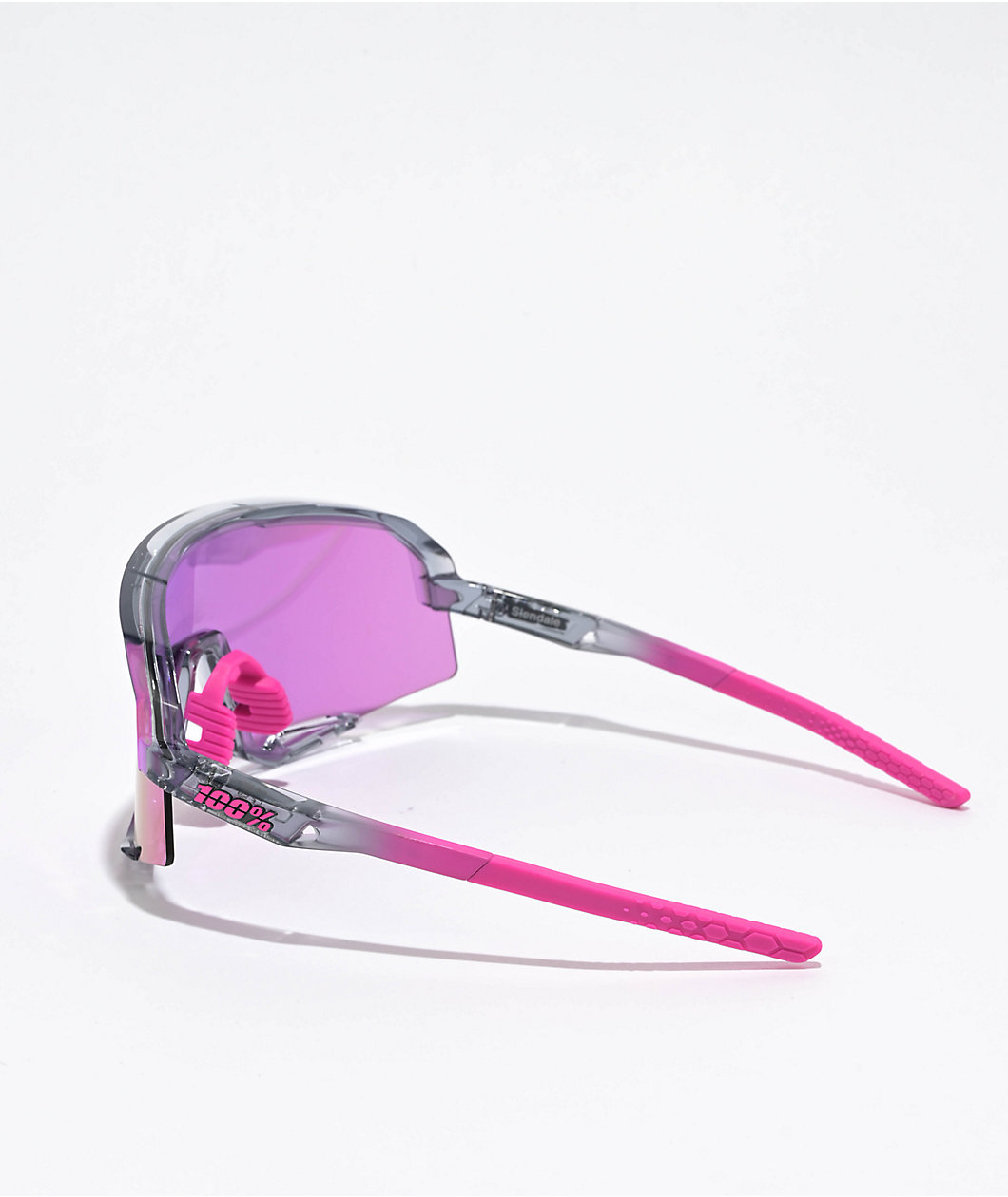 100% Slendale Polished Translucent Grey & Purple Sunglasses